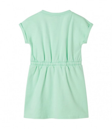 Kids' Dress with Drawstring Bright Green 116