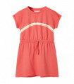 Kids' Dress with Drawstring Coral 104
