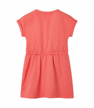 Kids' Dress with Drawstring Coral 104