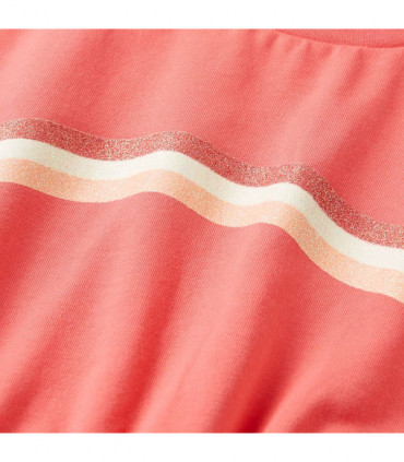 Kids' Dress with Drawstring Coral 116