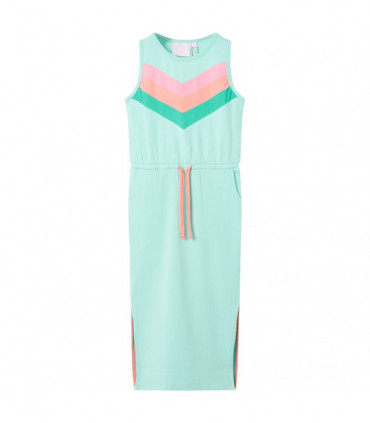 Kids' Dress with Drawstring Light Mint 128