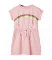 Kids' Dress with Drawstring Light Pink 140