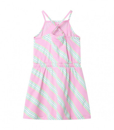 Kids' Dress with Drawstring Sleeveless Pink 104