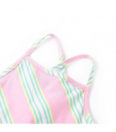 Kids' Dress with Drawstring Sleeveless Pink 104