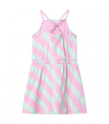Kids' Dress with Drawstring Sleeveless Pink 116
