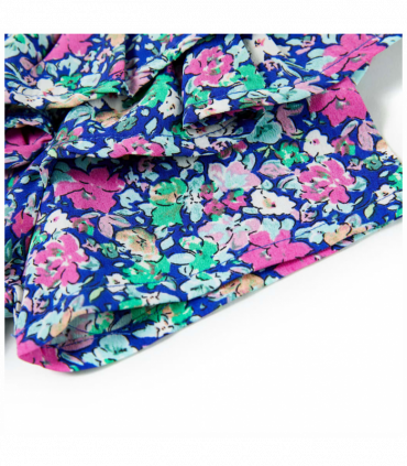 Kids' Dress with Ruffle Sleeves Cobalt Blue 104