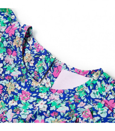 Kids' Dress with Ruffle Sleeves Cobalt Blue 92