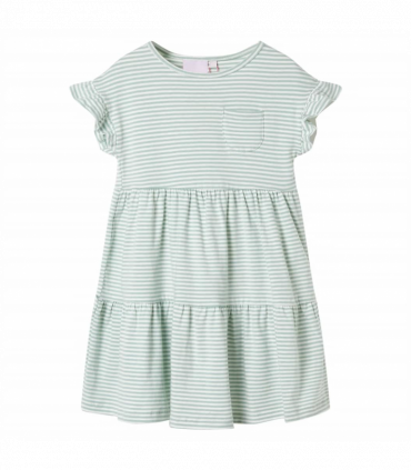 Kids' Dress with Ruffle Sleeves Mint 92