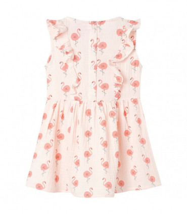 Kids' Dress with Ruffles Soft Pink 128