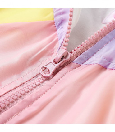 Kids' Hooded Jacket with Zip Multicolour 116