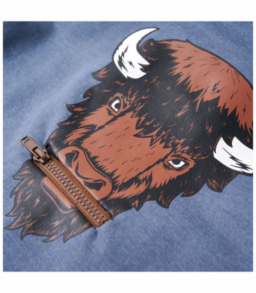 Kids' Hooded Sweatshirt Blue Melange 116