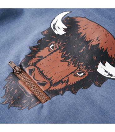 Kids' Hooded Sweatshirt Blue Melange 128