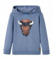 Kids' Hooded Sweatshirt Blue Melange 140