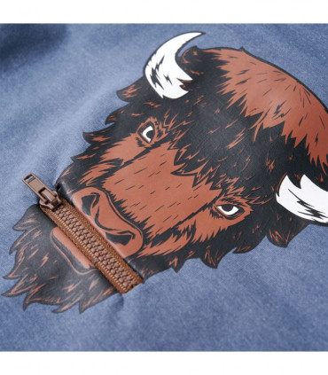 Kids' Hooded Sweatshirt Blue Melange 140