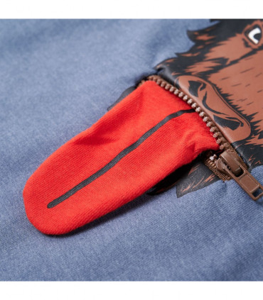 Kids' Hooded Sweatshirt Blue Melange 140