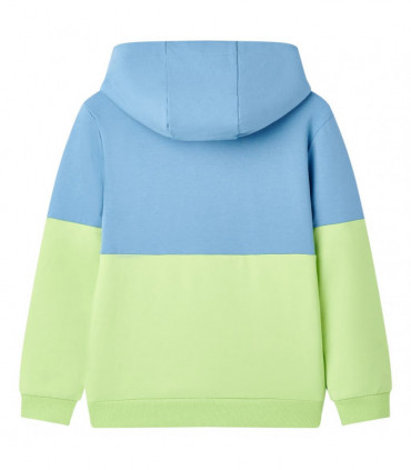 Kids' Hooded Sweatshirt Blue and Soft Yellow 104