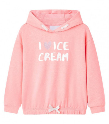 Kids' Hooded Sweatshirt Bright Pink 128