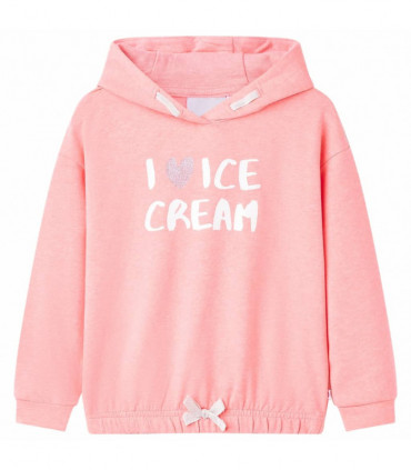 Kids' Hooded Sweatshirt Bright Pink 140