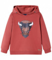 Kids' Hooded Sweatshirt Burnt Red 104