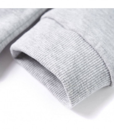 Kids' Hooded Sweatshirt Grey Melange and Orange 92