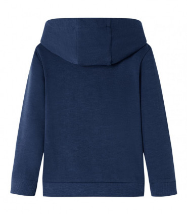 Kids' Hooded Sweatshirt Navy Melange and Orange 92