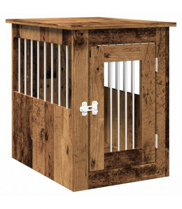 vidaXL Dog Crate Furniture Old Wood 45x62x59 cm Engineered Wood