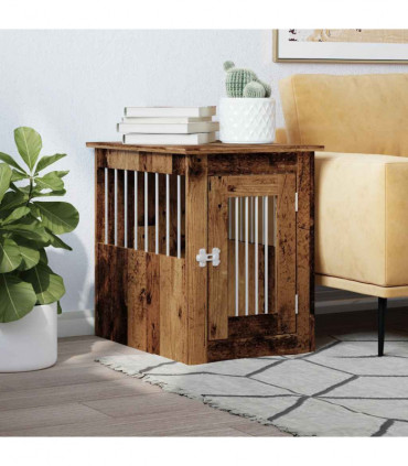 vidaXL Dog Crate Furniture Old Wood 45x62x59 cm Engineered Wood