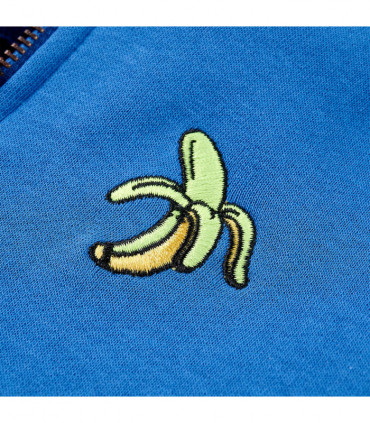 Kids' Hooded Sweatshirt with Zip Blue 116