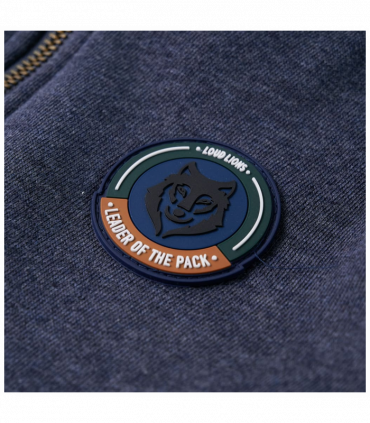 Kids' Hooded Sweatshirt with Zip Dark Blue Melange 128