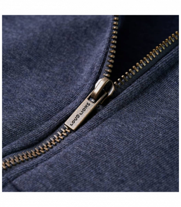 Kids' Hooded Sweatshirt with Zip Dark Blue Melange 128