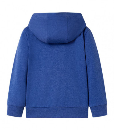 Kids' Hooded Sweatshirt with Zip Dark Blue Melange 92