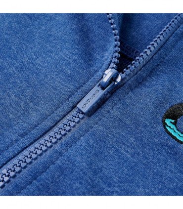 Kids' Hooded Sweatshirt with Zip Dark Blue Melange 92