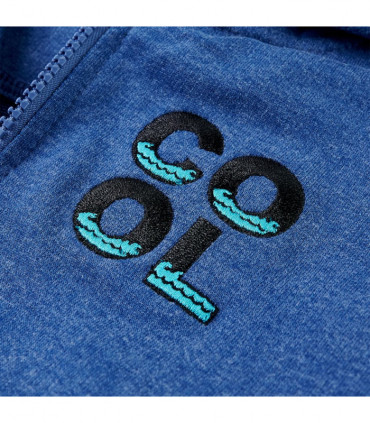 Kids' Hooded Sweatshirt with Zip Dark Blue Melange 92