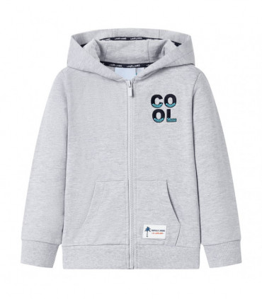 Kids' Hooded Sweatshirt with Zip Grey 92