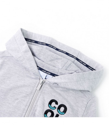 Kids' Hooded Sweatshirt with Zip Grey 92