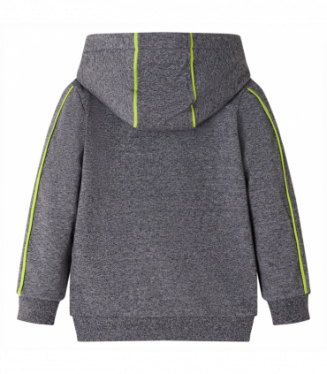 Kids' Hooded Sweatshirt with Zip Grey Melange 104