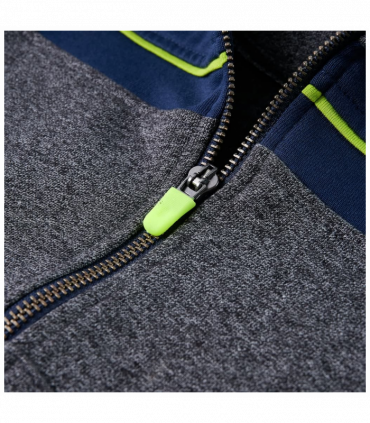 Kids' Hooded Sweatshirt with Zip Grey Melange 104