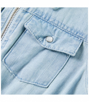 Kids' Onesie with Short Sleeves Soft Blue 104