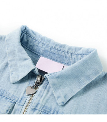 Kids' Onesie with Short Sleeves Soft Blue 140