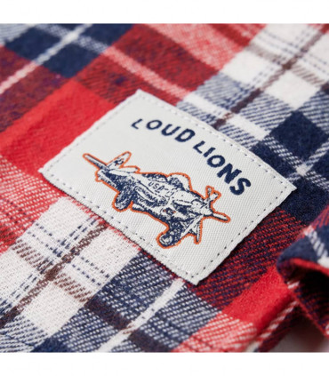 Kids' Plaid Shirt Red and Navy 104