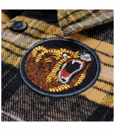 Kids' Plaid Shirt Yellow and Black 116