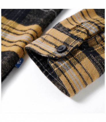 Kids' Plaid Shirt Yellow and Black 116