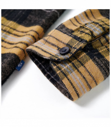 Kids' Plaid Shirt Yellow and Black 128