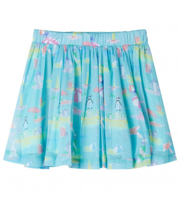 Kids' Pleated Skirt Light Aqua 140