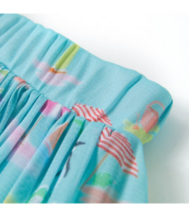 Kids' Pleated Skirt Light Aqua 140