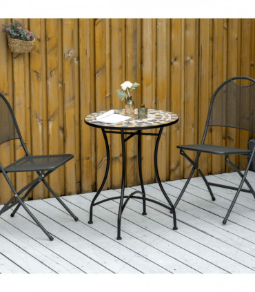 Ceramic Mosaic Tabletop - Durable Design for Indoor & Outdoor Use - 60cm