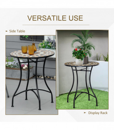 Ceramic Mosaic Tabletop - Durable Design for Indoor & Outdoor Use - 60cm
