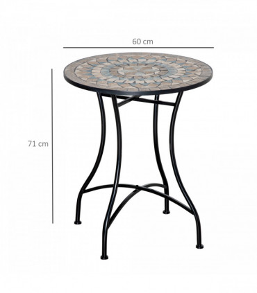 Ceramic Mosaic Tabletop - Durable Design for Indoor & Outdoor Use - 60cm