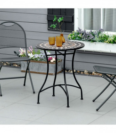 Ceramic Mosaic Tabletop - Durable Design for Indoor & Outdoor Use - 60cm