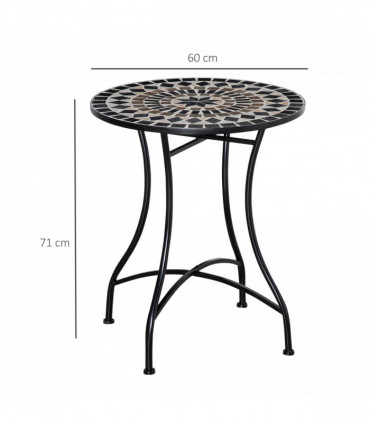 Ceramic Mosaic Tabletop - Durable Design for Indoor & Outdoor Use - 60cm